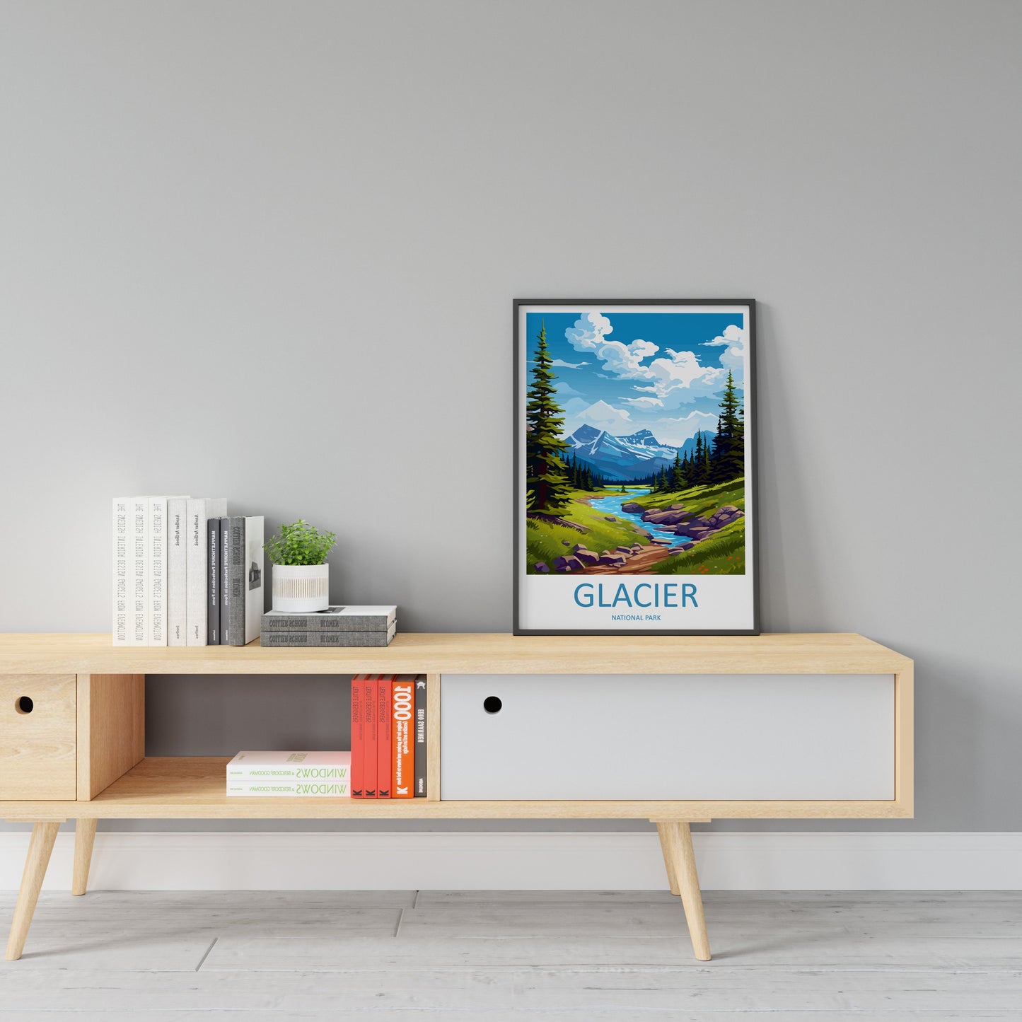 Glacier National Park Travel Print Wall Art Glacier National Park Wall Hanging Home Décor Glacier National Park Gift Art