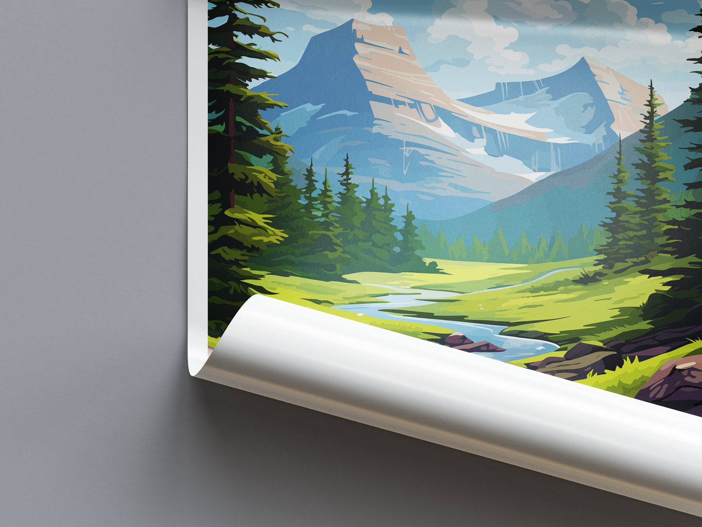 Glacier National Park Travel Print Wall Art Glacier National Park Wall Hanging Home Décor Glacier National Park Gift Art
