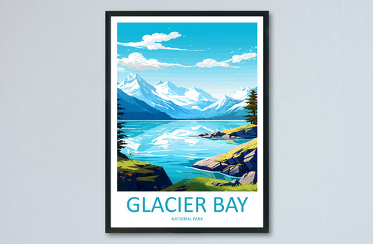 Glacier Bay National Park Travel Print Wall Art Glacier Bay Wall Hanging Home Décor Glacier Bay Gift Art Lovers Alaska Art Lover Gift