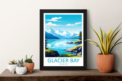 Glacier Bay National Park Travel Print Wall Art Glacier Bay Wall Hanging Home Décor Glacier Bay Gift Art Lovers Alaska Art Lover Gift