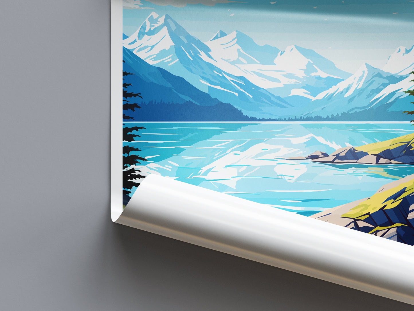 Glacier Bay National Park Travel Print Wall Art Glacier Bay Wall Hanging Home Décor Glacier Bay Gift Art Lovers Alaska Art Lover Gift