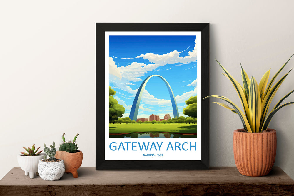 Gateway Arch National Park Travel Print Wall Art Gateway Arch Wall Hanging Home Décor Gateway Arch Gift Art Lovers Art Lover Gift