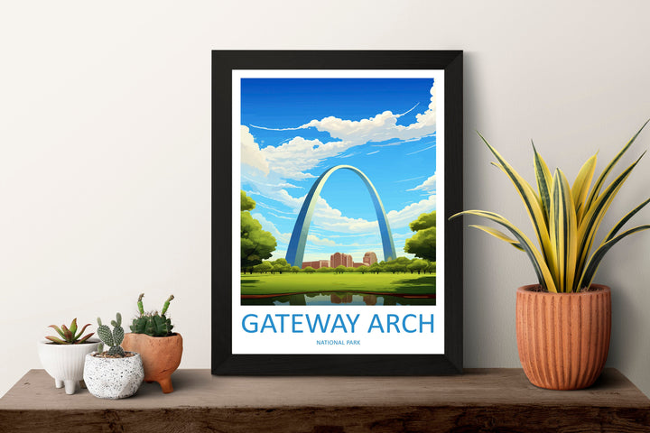 Gateway Arch National Park Travel Print Wall Art Gateway Arch Wall Hanging Home Décor Gateway Arch Gift Art Lovers Art Lover Gift