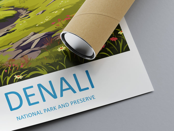 Denali National Park Travel Print Wall Art Denali Wall Hanging Home Décor Denali Gift Art Lovers Alaska Art Lover Gift Denali