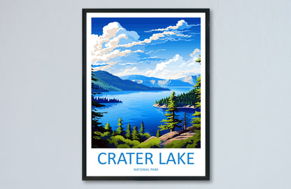 Crater Lake National Park Travel Print Wall Art Crater Lake National Park Wall Hanging Home Décor Crater Lake National Park Gift Art