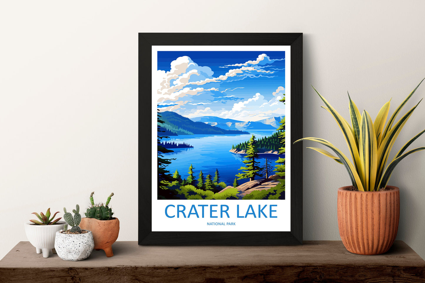 Crater Lake National Park Travel Print Wall Art Crater Lake National Park Wall Hanging Home Décor Crater Lake National Park Gift Art