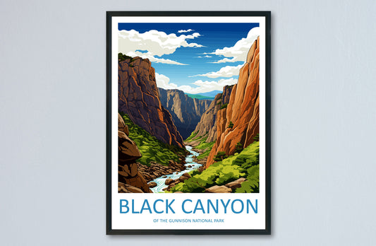Black Canyon National Park Travel Print Wall Art Black Canyon Wall Hanging Home Décor Black Canyon Gift Art Lovers Colorado Art Lover Gift