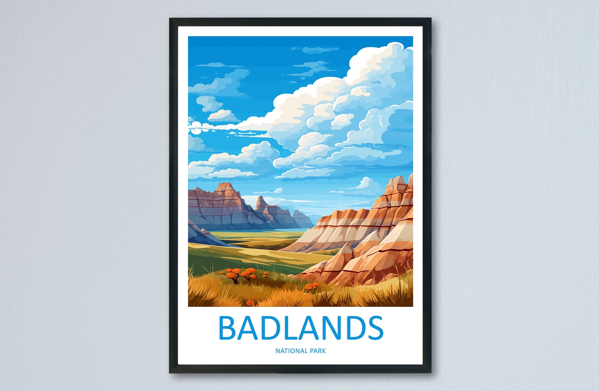 Badlands National Park Travel Print Wall Art Badlands National Park Wall Hanging Home Décor Badlands National Park Gift Art Lovers