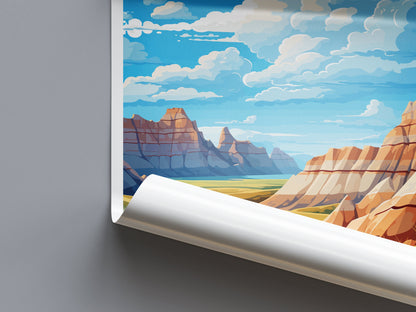 Badlands National Park Travel Print Wall Art Badlands National Park Wall Hanging Home Décor Badlands National Park Gift Art Lovers
