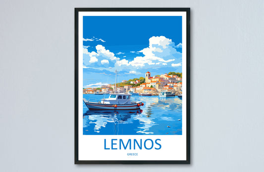 Lemnos Travel Print Wall Art Lemnos Greece Wall Hanging Home Decoration Lemnos Gift Art Lovers Wall Art Print Lemnos Wall Décor Greece