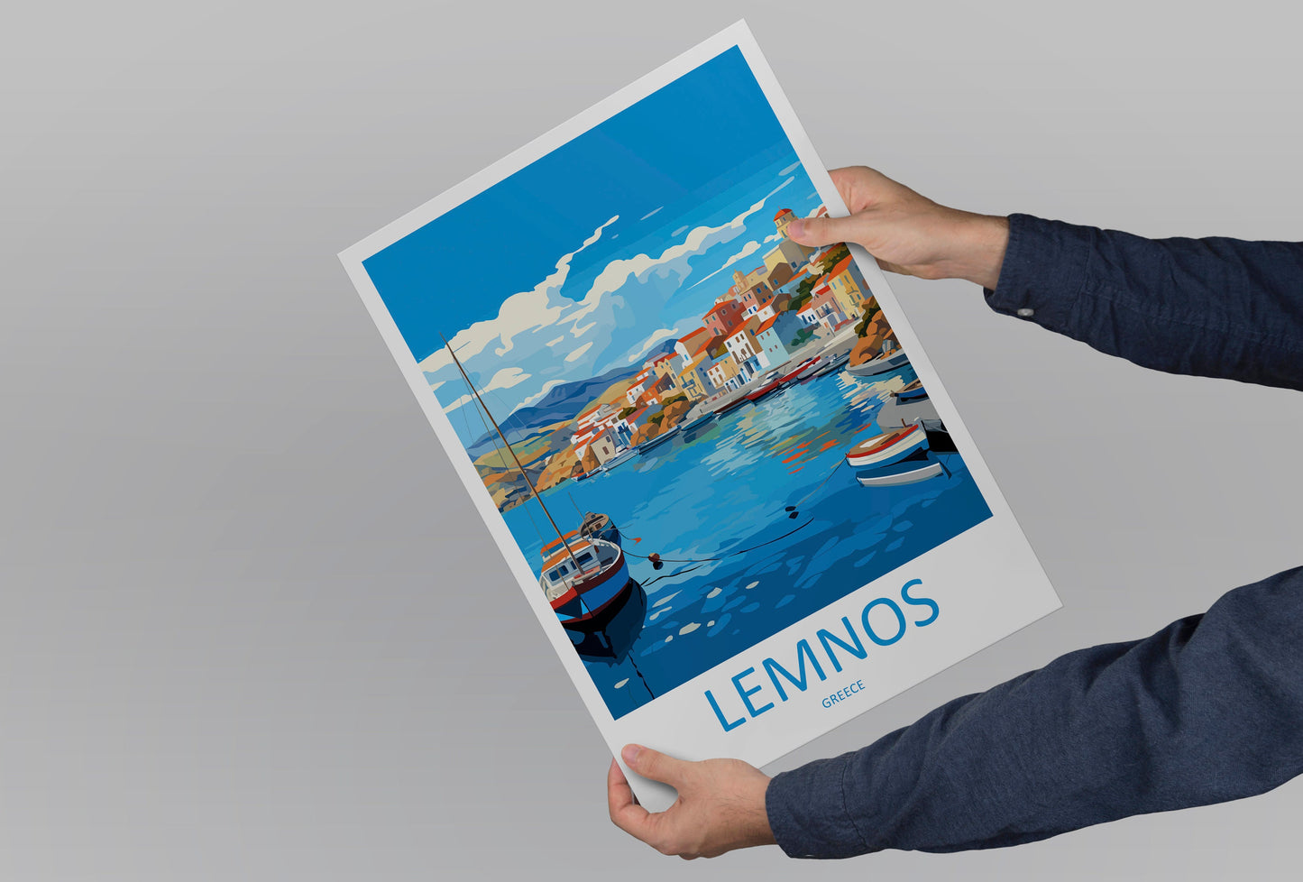 Lemnos Travel Print Wall Art Lemnos Greece Wall Hanging Home Decoration Lemnos Gift Art Lovers Wall Art Print Lemnos Wall Décor Greece