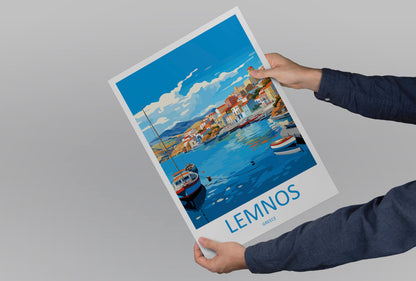 Lemnos Travel Print Wall Art Lemnos Greece Wall Hanging Home Decoration Lemnos Gift Art Lovers Wall Art Print Lemnos Wall Décor Greece