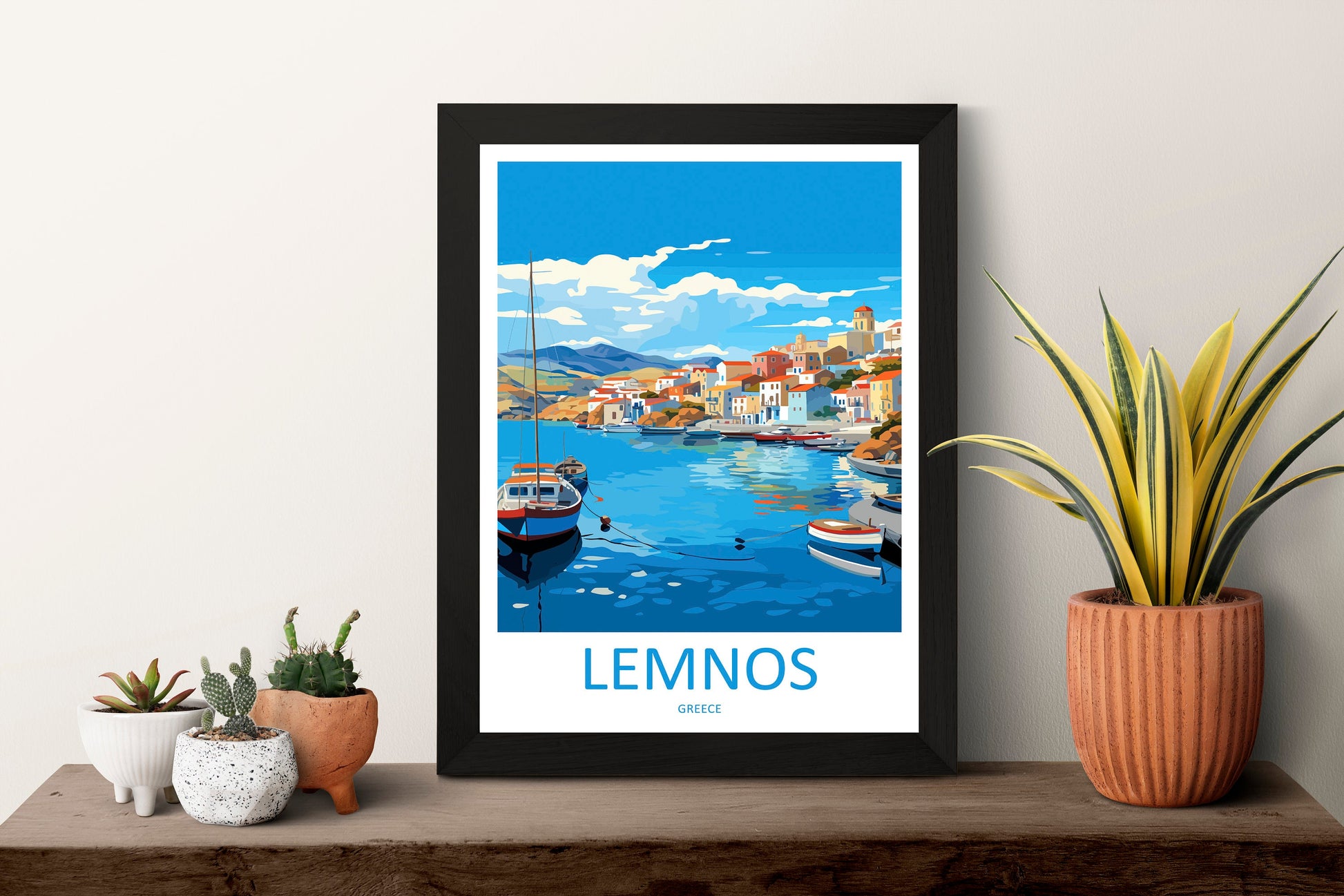 Lemnos Travel Print Wall Art Lemnos Greece Wall Hanging Home Decoration Lemnos Gift Art Lovers Wall Art Print Lemnos Wall Décor Greece