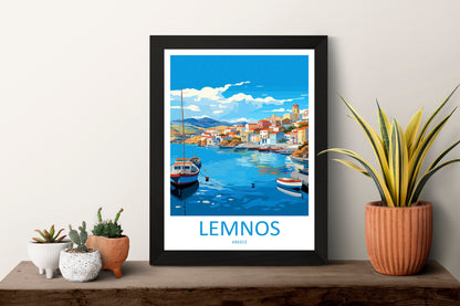 Lemnos Travel Print Wall Art Lemnos Greece Wall Hanging Home Decoration Lemnos Gift Art Lovers Wall Art Print Lemnos Wall Décor Greece