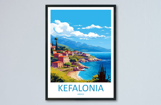Kefalonia Travel Print Wall Art Kefalonia Greece Wall Hanging Home Decoration Kefalonia Gift Art Lovers Wall Art Print Kefalonia Wall Décor