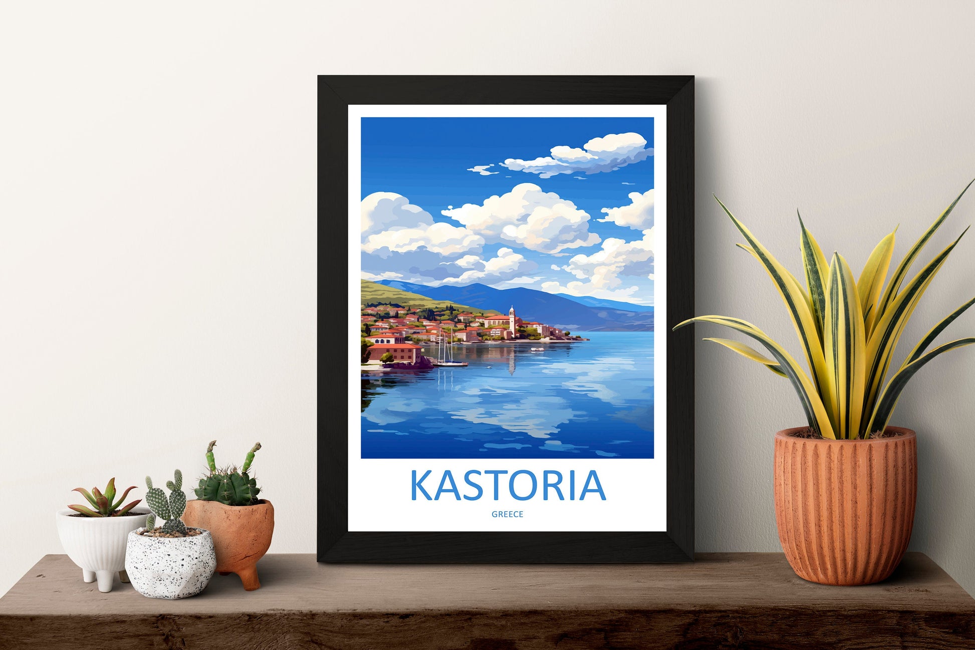 Kastoria Travel Print Wall Art Kastoria Greece Wall Hanging Home Decoration Kastoria Gift Art Lovers Wall Art Print Kastoria Greece Wall Art