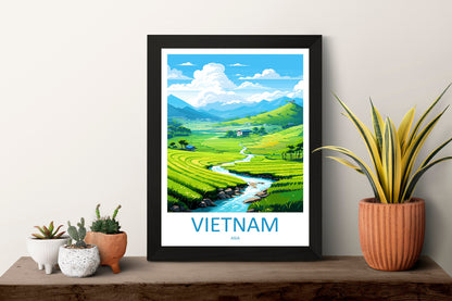 Vietnam Travel Print Wall Art Vietnam Wall Hanging Home Décor Vietnam Gift Art Lovers Vietnam Art Lover Gift Vietnam