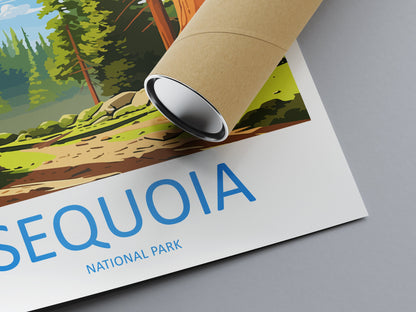 Sequoia National Park Travel Print Wall Art Sequoia Wall Hanging Home Décor Sequoia Gift Art Lovers California Art Lover Gift