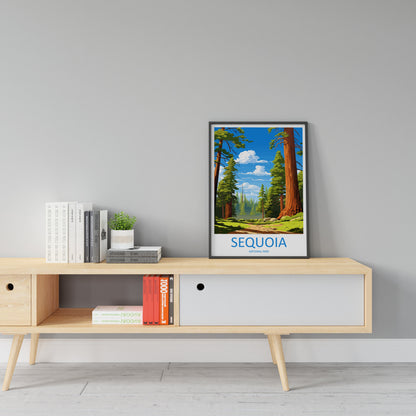 Sequoia National Park Travel Print Wall Art Sequoia Wall Hanging Home Décor Sequoia Gift Art Lovers California Art Lover Gift
