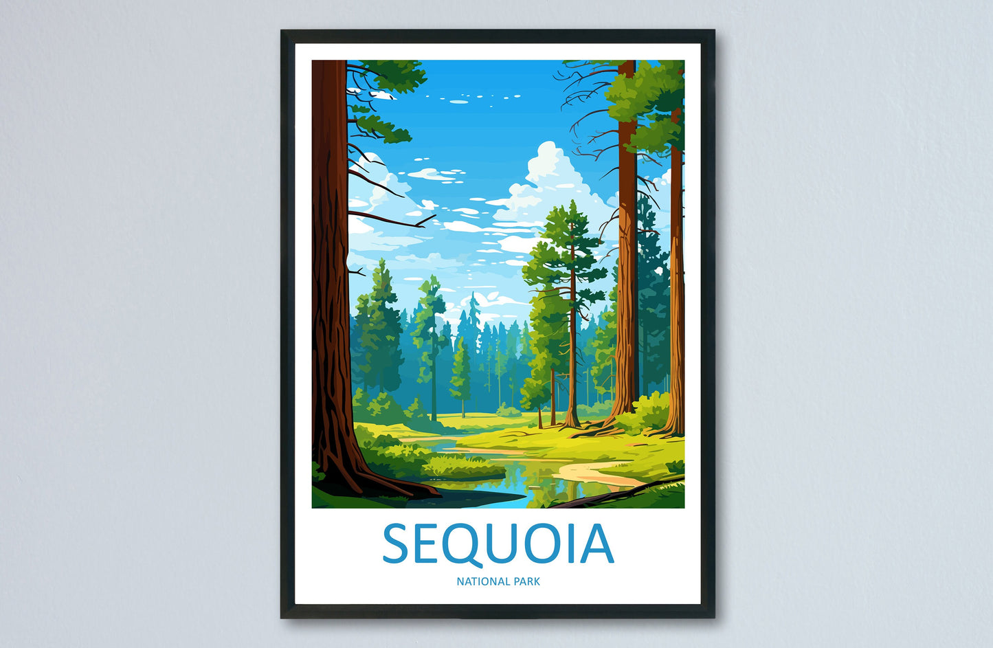 Sequoia National Park Travel Print Wall Art Sequoia Wall Hanging Home Décor Sequoia Gift Art Lovers California Art Lover Gift