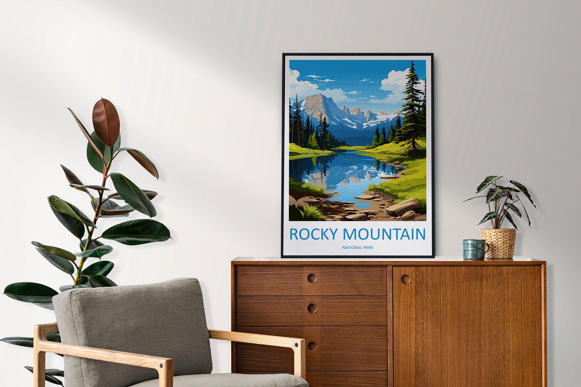 Rocky Mountain National Park Travel Print Wall Art Rocky Mountain Wall Hanging Home Décor Rocky Mountain Gift Art Lovers Colorado Art