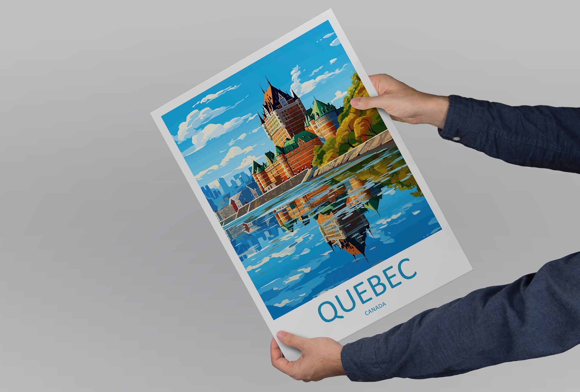 Quebec City Travel Print Wall Art Quebec City Wall Hanging Home Décor Quebec City Gift Art Lovers Canada Art Lover Gift Quebec City Gift