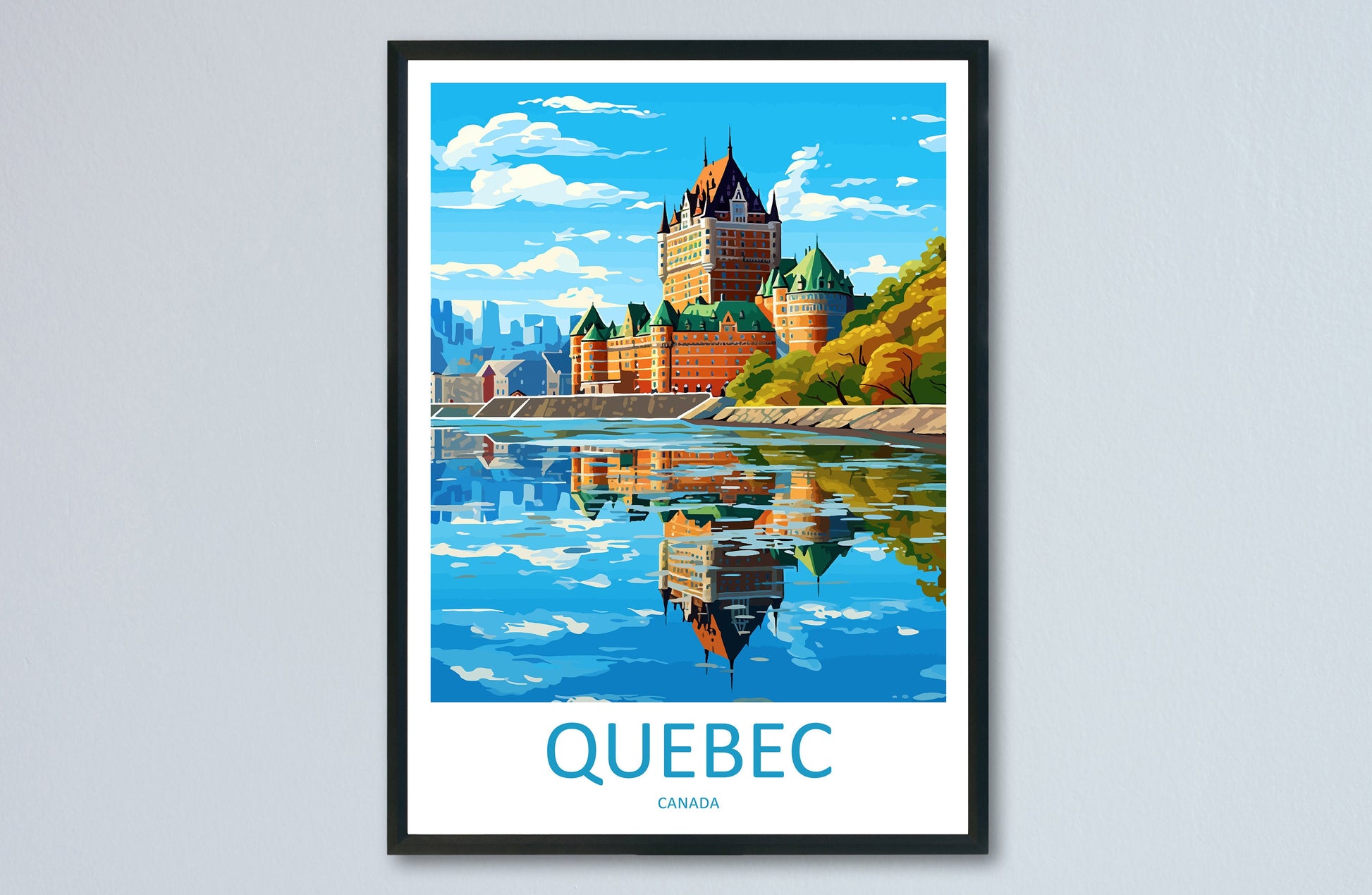 Quebec City Travel Print Wall Art Quebec City Wall Hanging Home Décor Quebec City Gift Art Lovers Canada Art Lover Gift Quebec City Gift