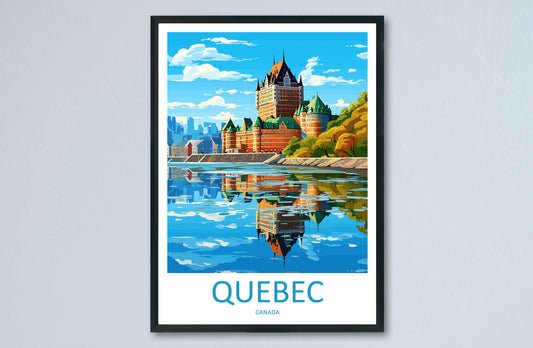 Quebec City Travel Print Wall Art Quebec City Wall Hanging Home Décor Quebec City Gift Art Lovers Canada Art Lover Gift Quebec City Gift