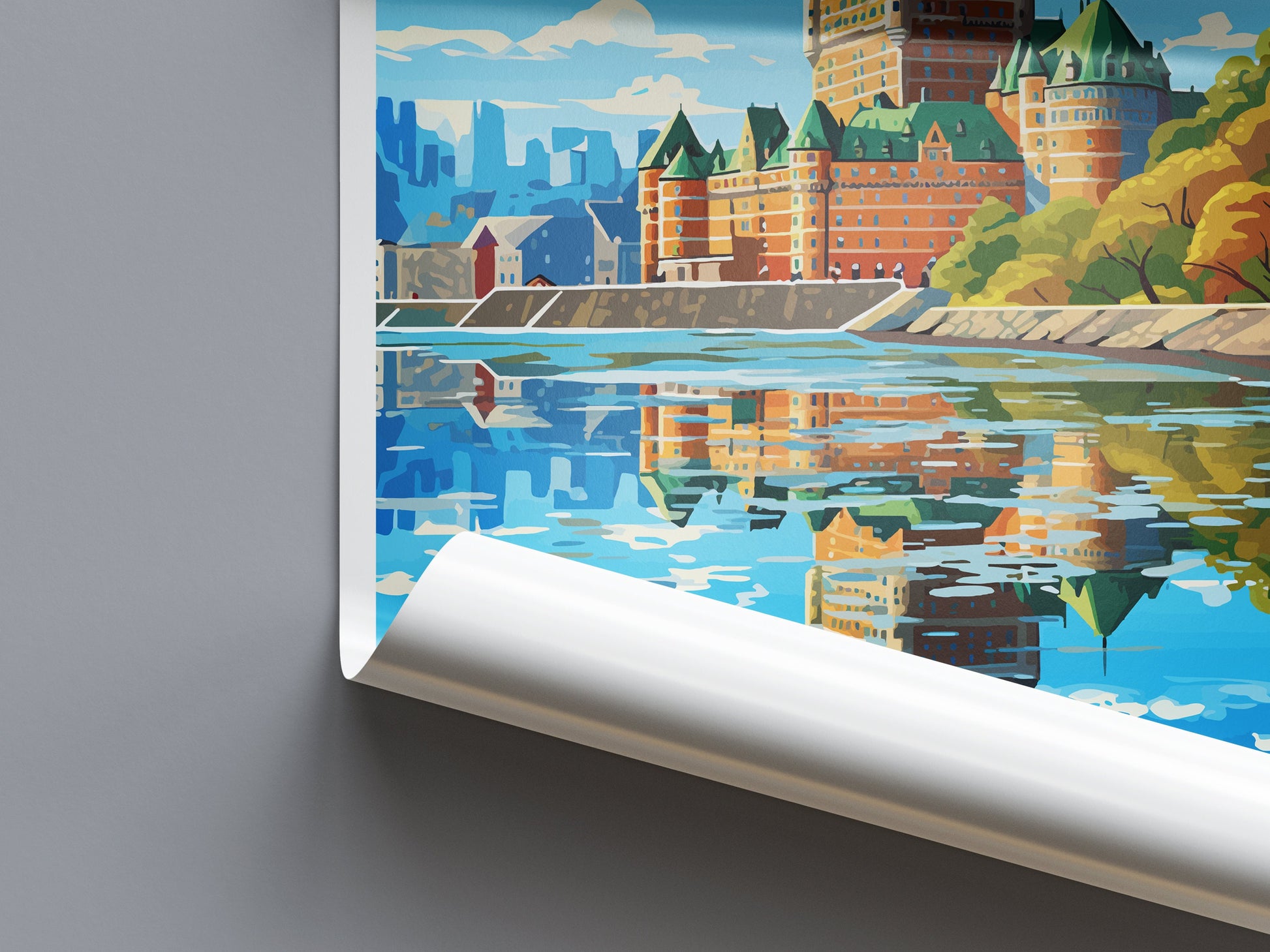 Quebec City Travel Print Wall Art Quebec City Wall Hanging Home Décor Quebec City Gift Art Lovers Canada Art Lover Gift Quebec City Gift