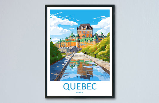 Quebec City Travel Print Wall Art Quebec City Wall Hanging Home Décor Quebec City Gift Art Lovers Canada Art Lover Gift Quebec City Gift