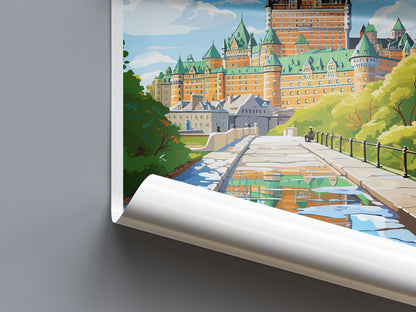 Quebec City Travel Print Wall Art Quebec City Wall Hanging Home Décor Quebec City Gift Art Lovers Canada Art Lover Gift Quebec City Gift