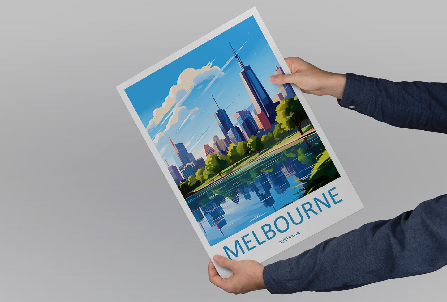 Melbourne Travel Print Wall Art Melbourne Wall Hanging Home Décor Melbourne Gift Art Lovers Wall Art Australia Travel Print