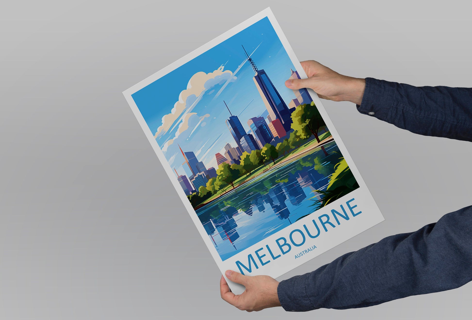 Melbourne Travel Print Wall Art Melbourne Wall Hanging Home Décor Melbourne Gift Art Lovers Wall Art Australia Travel Print