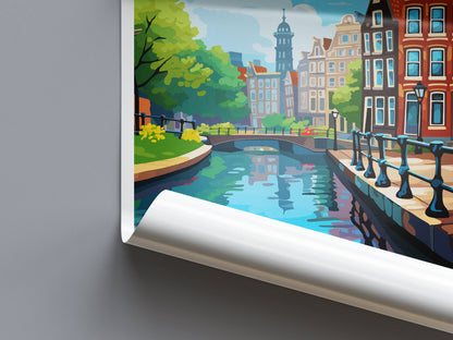Amsterdam Travel Print Wall Art Amsterdam Wall Hanging Home Décor Amsterdam Gift Art Lovers Netherlands Art Lover Gift Amsterdam Decor