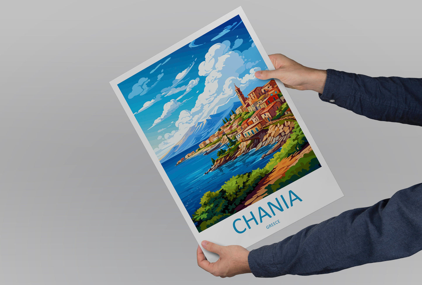 Chania Travel Print Wall Art Chania Greece Wall Hanging Home Decoration Chania Gift Art Lovers Wall Art Print Chania Greece Wall Poster Art