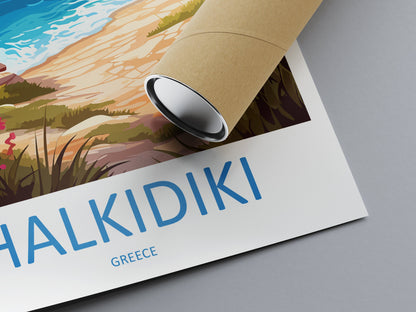 Halkidiki Travel Print Wall Art Halkidiki Wall Hanging Home Decoration Halkidiki Gift Art Lovers Wall Art Print Greece