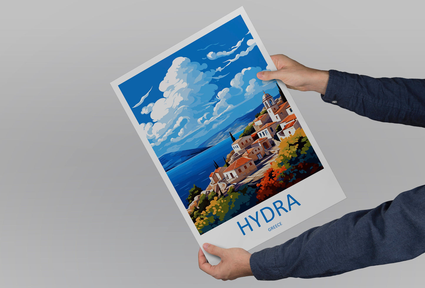 Hydra Travel Print Wall Art Hydra Greece Wall Hanging Home Decoration Hydra Gift Art Lovers Wall Art Print Hydra Greece Wall Art