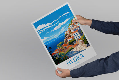Hydra Travel Print Wall Art Hydra Greece Wall Hanging Home Decoration Hydra Gift Art Lovers Wall Art Print Hydra Greece Wall Art