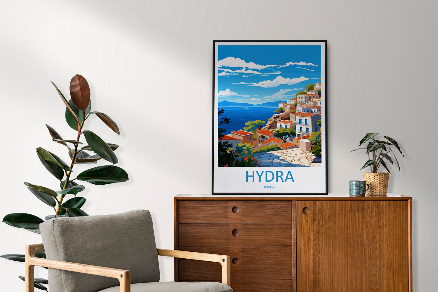 Hydra Travel Print Wall Art Hydra Greece Wall Hanging Home Decoration Hydra Gift Art Lovers Wall Art Print Hydra Greece Wall Art