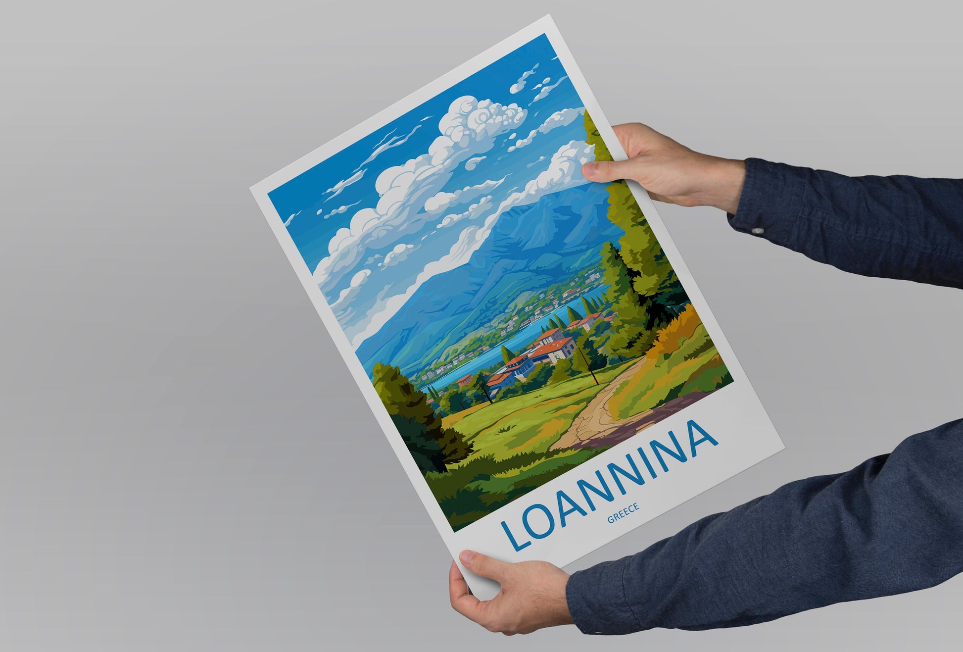 Loannina Travel Print Wall Art Loannina Greece Wall Hanging Home Decoration Loannina Gift Art Lovers Wall Art Print Loannina Greece Wall Art