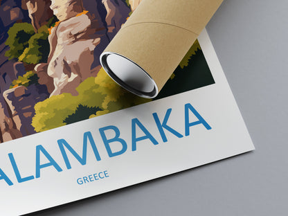 Kalambaka Travel Print Wall Art Kalambaka Greece Wall Hanging Home Decoration Kalambaka Gift Art Lovers Wall Art Print Kalambaka Greece