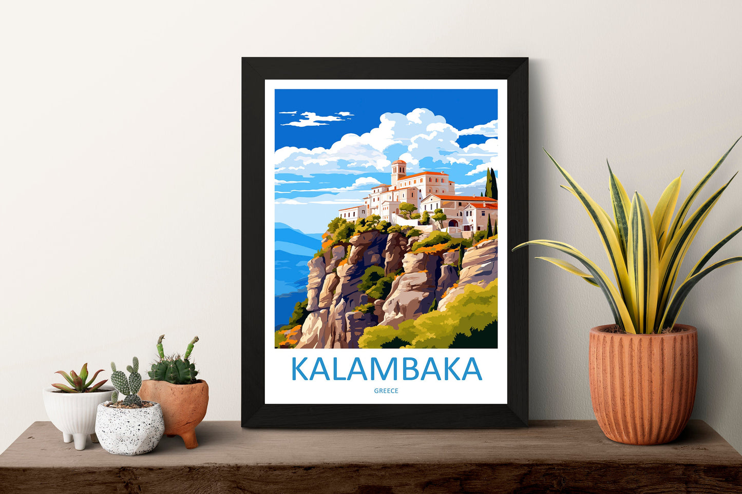 Kalambaka Travel Print Wall Art Kalambaka Greece Wall Hanging Home Decoration Kalambaka Gift Art Lovers Wall Art Print Kalambaka Greece