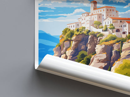 Kalambaka Travel Print Wall Art Kalambaka Greece Wall Hanging Home Decoration Kalambaka Gift Art Lovers Wall Art Print Kalambaka Greece