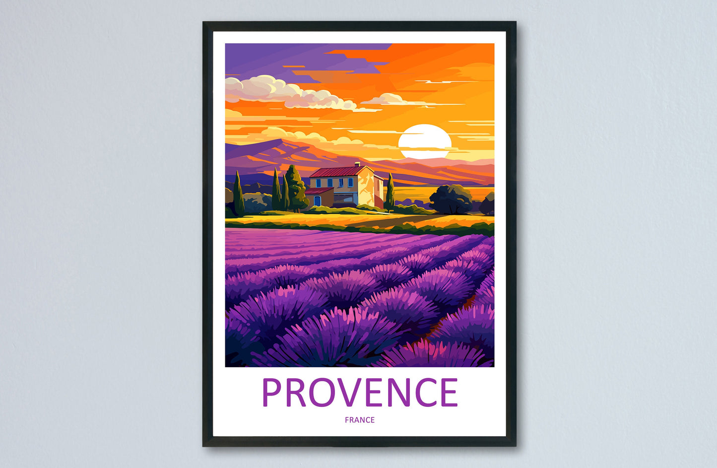 Provence Travel Print Wall Art Provence Wall Hanging Home Décor Provence Gift Art Lovers France Art Lover Gift Provence Art Provence Art