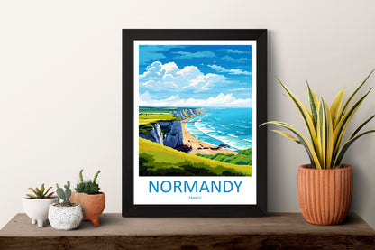 Normandy Travel Print Wall Art Normandy Wall Hanging Home Décor Normandy Gift Art Lovers France Art Lover Gift Normandy Print France Artwork