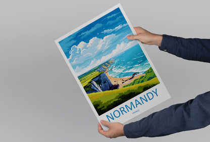 Normandy Travel Print Wall Art Normandy Wall Hanging Home Décor Normandy Gift Art Lovers France Art Lover Gift Normandy Print France Artwork