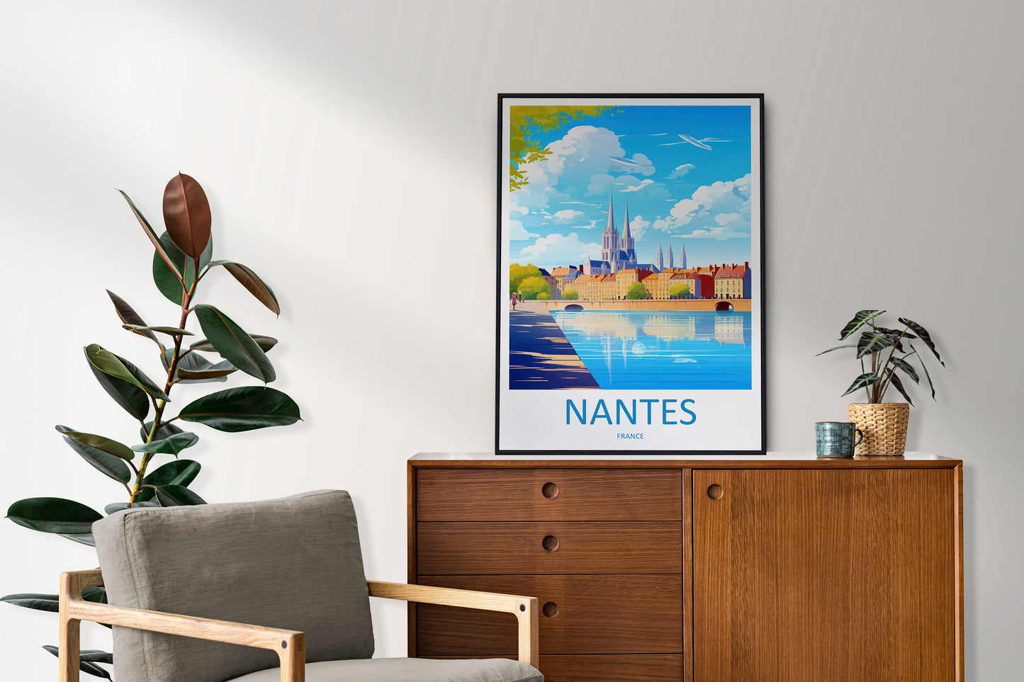 Nantes Travel Print Wall Art Nantes Wall Hanging Home Decoration Nantes Gift Art Lovers Wall Art Print Art Nantes Wall Hanging Art Poster