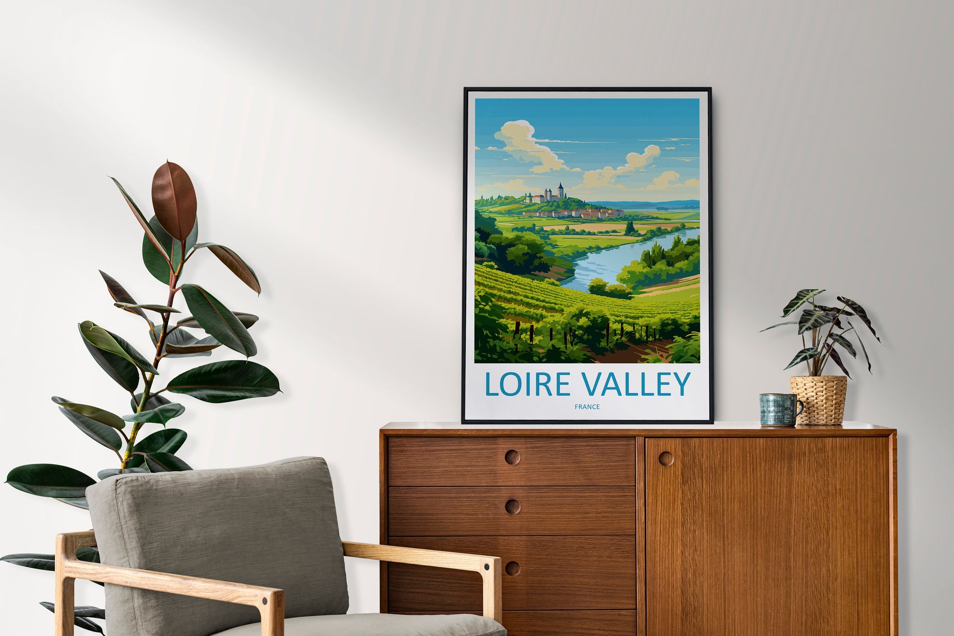 Loire Valley Travel Print Wall Art Loire Valley Wall Hanging Home Décor Loire Valley Gift Art Lovers France Art Lover Gift Loire Valley Art