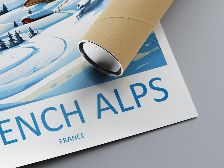 French Alps Travel Print Wall Art French Alps Wall Hanging Home Décor French Alps Gift Art Lovers France Art French Alps Art