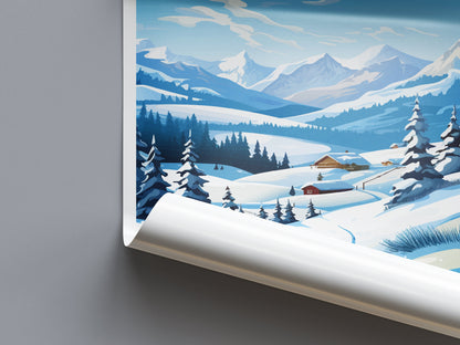French Alps Travel Print Wall Art French Alps Wall Hanging Home Décor French Alps Gift Art Lovers France Art French Alps Art